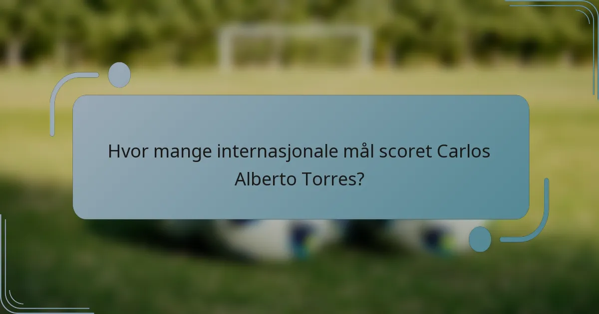 Hvor mange internasjonale mål scoret Carlos Alberto Torres?